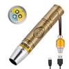 Alonefire SV123 EDC Compact 365nm UV Yellow and White USB C Pet Urine Detector for Gems and with Small Focusing Tip Flashlight, Blacklight, Light,