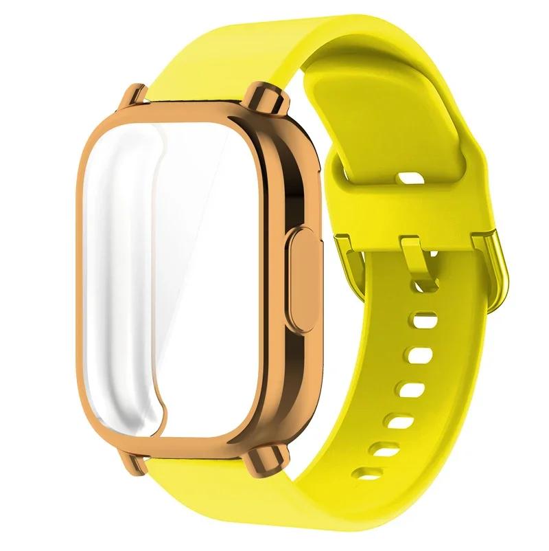 22mm Silicone Strap With Case For Xiaomi Redmi Watch 5 Active Lite Smart Watch Wrist Band TPU Case For Redmi Watch 5 Active Lite
