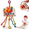 Zabawka Sensoryczna Pop It Montessori Gryzak Dla Niemowląt 4W1 Antystresowa