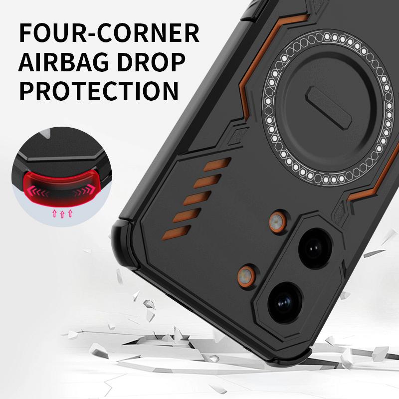 KEYSION Hollow Heat Dissipation Case for Xiaomi POCO X8 Pro Max TPU+PC Magnetic Cooling Shockproof Phone Cover for POCO X8 Pro