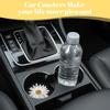 4Pcs Daisy Car Coasters for Cup Holders, Universal Non-Slip Absorbent Cup Holders, Cute Ceramic Drink Cup Car Holder Coasters, Car Interior