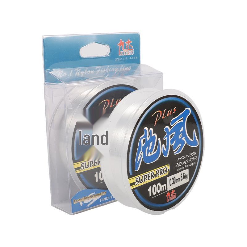 Chi Feng 100m Superstarkt Nylonfiskelina - Transparent, Hög Brottstyrka, Idealisk för Huvud- och Tafslinor i Tävlingar.