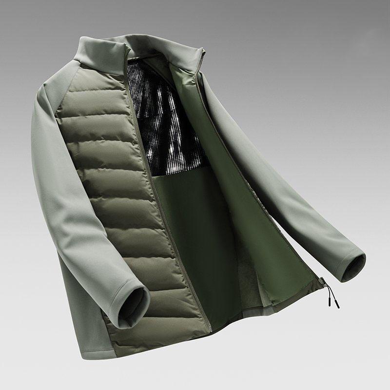 Winter Light weight Slim fit Thermal Patchwork Men Down Coat Warm Insulated Down Jacket