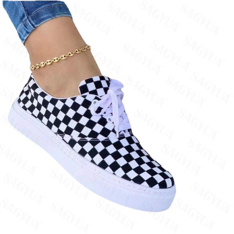 Women Flats Sport Canvas Shoes Summer New Sneakers Fashion Running Shoes Platform Women Shoes Walking Lace -Up Mujer Zapatos