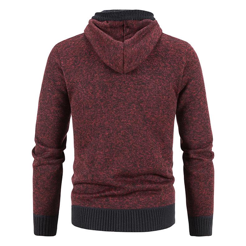 Men's Trendy Autumn/Winter Hooded Wool Cardigan Sweater