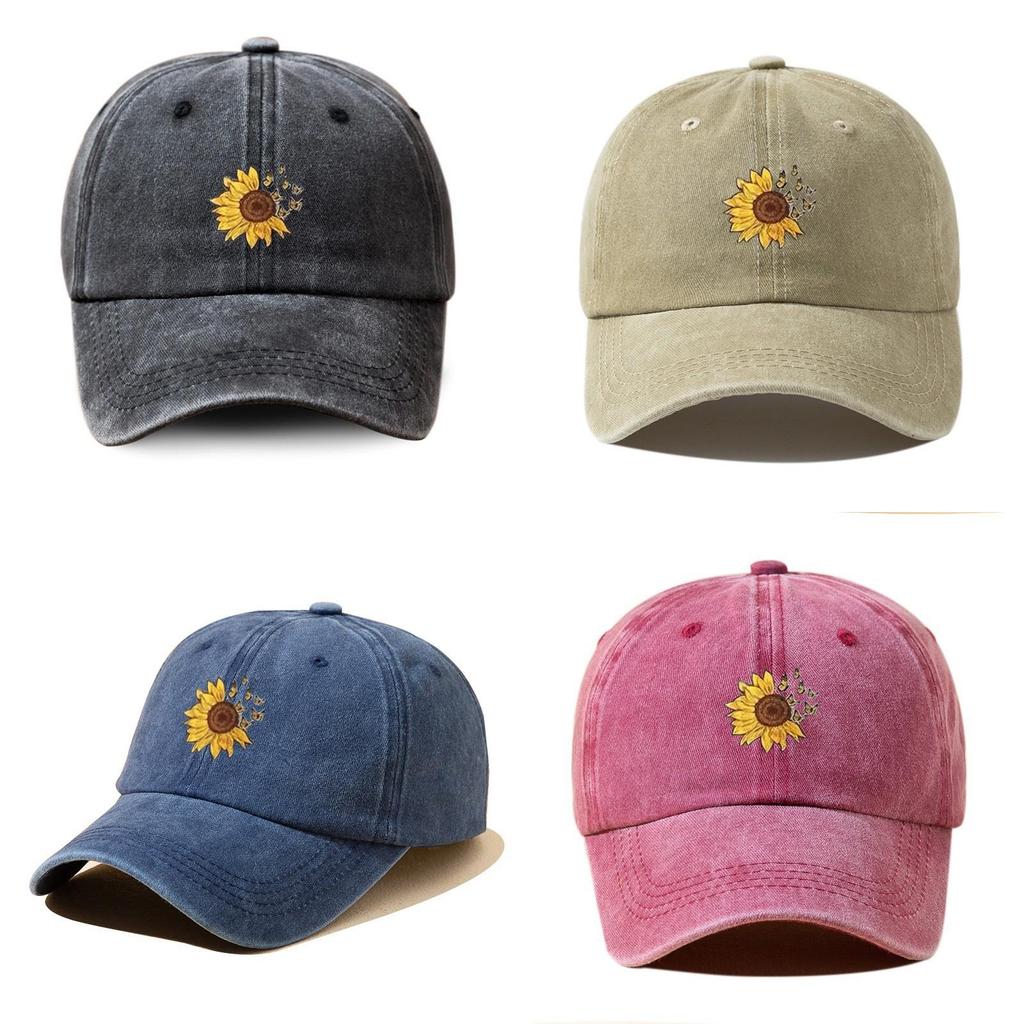 Adjustable Denim Cotton Baseball Hat With Sunshade And Windproof Features For Men Women