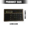 8 Digit Calculator With Solar Charging Bank Card Size Lightweight ABS Plastic Construction For Professionals