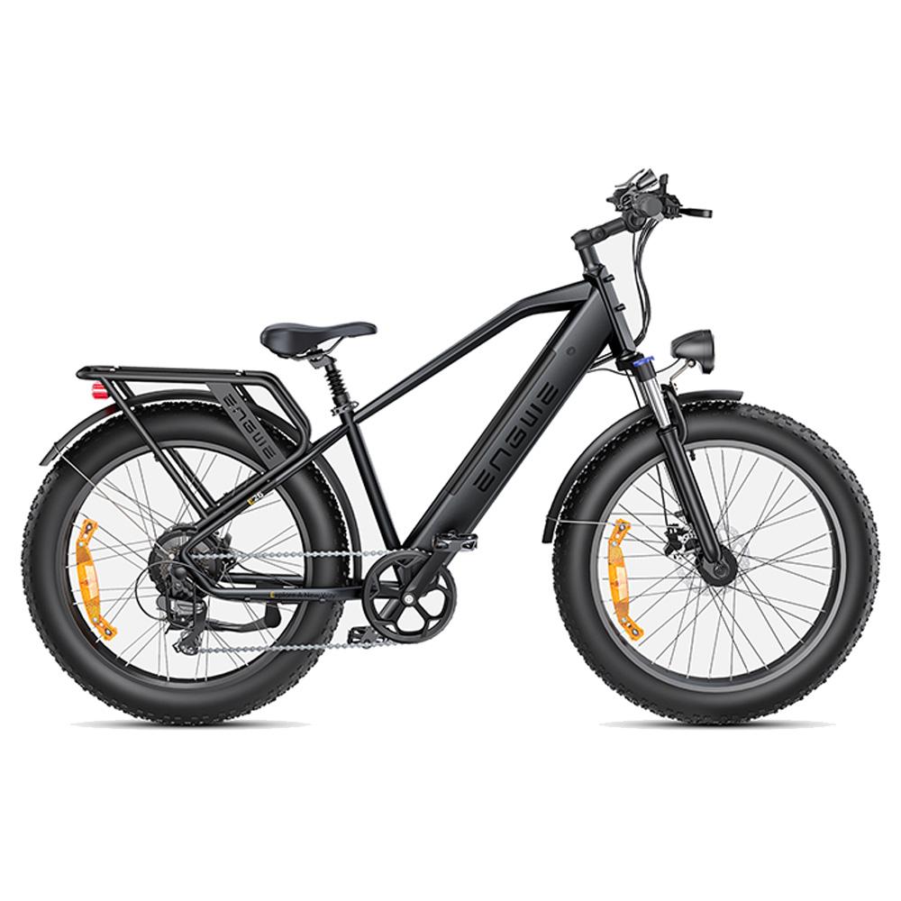 Engwe VTT Électrique Urbain E26 250W 48V 16Ah, Pneus 26"×4.0", Frein à Disque Hydraulique, Suspension Intégrale, Écran LCD, Shimano 7 Vitesses City Pedelec