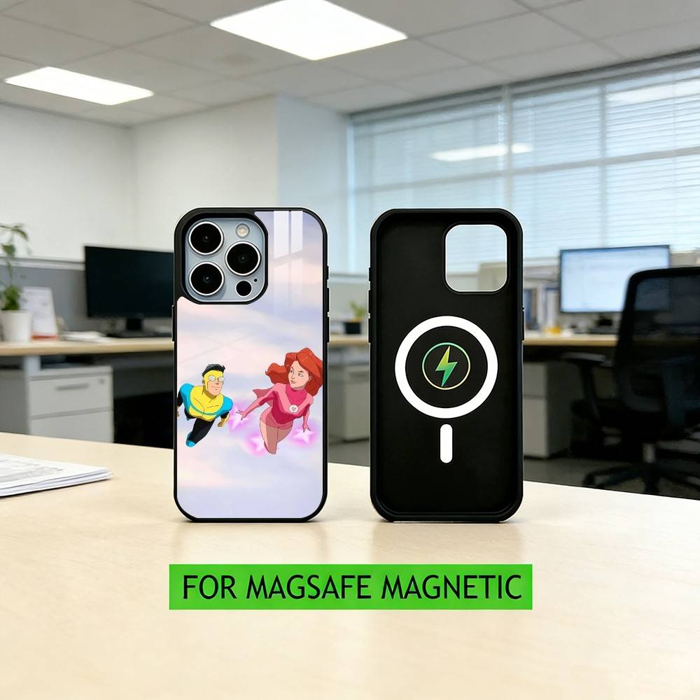 

Мультяшний чохол I-Invincible для iPhone17,16,15,14,13,12,11 Plus,Pro Магнітний з Magsafe Бездротова зарядка iPhone17Air