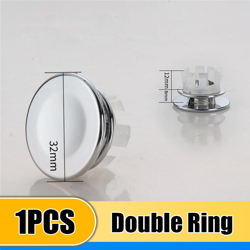 1/4Pcs Sink Hole Overflow Cover Basin Trim Bath Sink Holes Drain Cap Replacement Bathroom Wash Basin Hollow Overflow Rings Plug