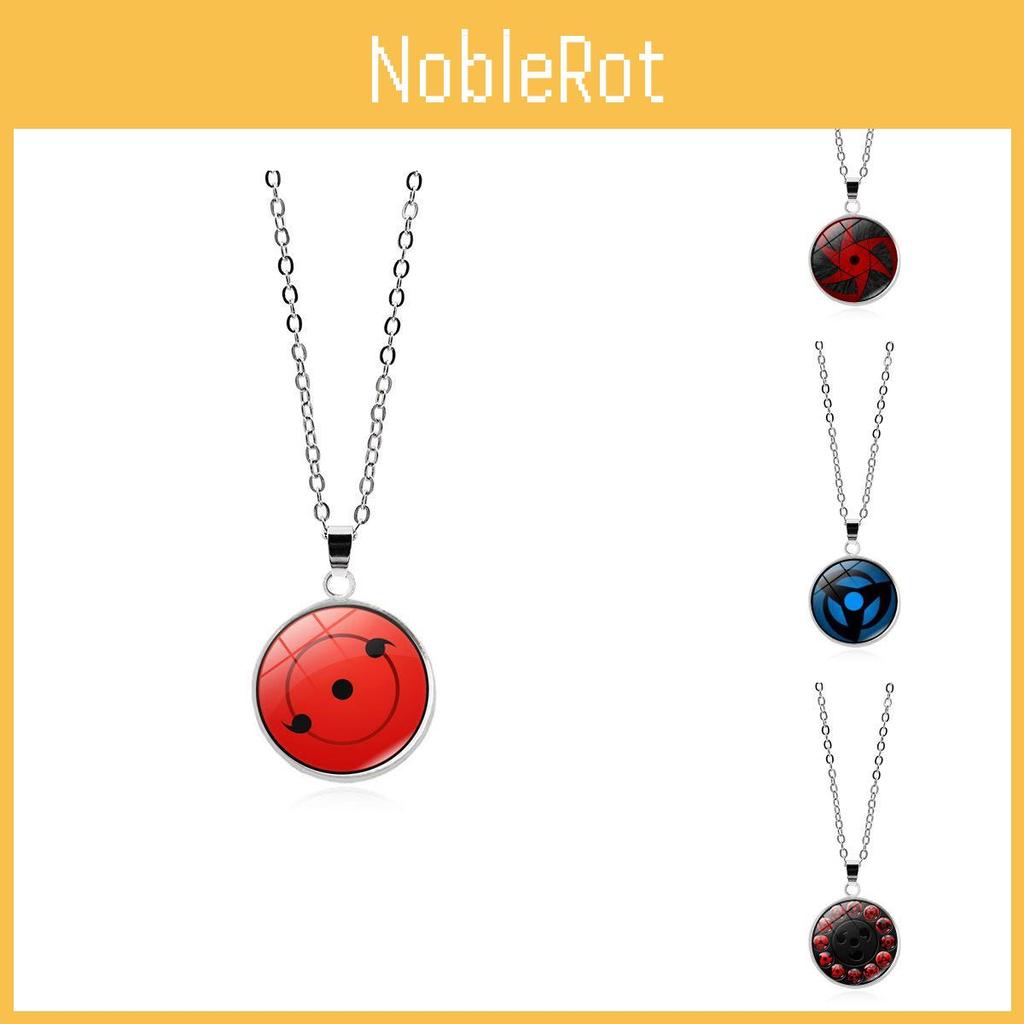 Fashionable Naruto Necklace Anime Pendant Nine Tomoe Rinne Sharingan With Stylish Crystal Inlay