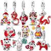Original Copper Charms Bead China New Year Red Charms New Doll Pendant Open Clasp Fit Multi Style Original Bracelet
