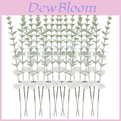 Eucalyptus Spp Stem Artificial Flowers For Wedding Decor With Plastic Material Home Table Centerpiece