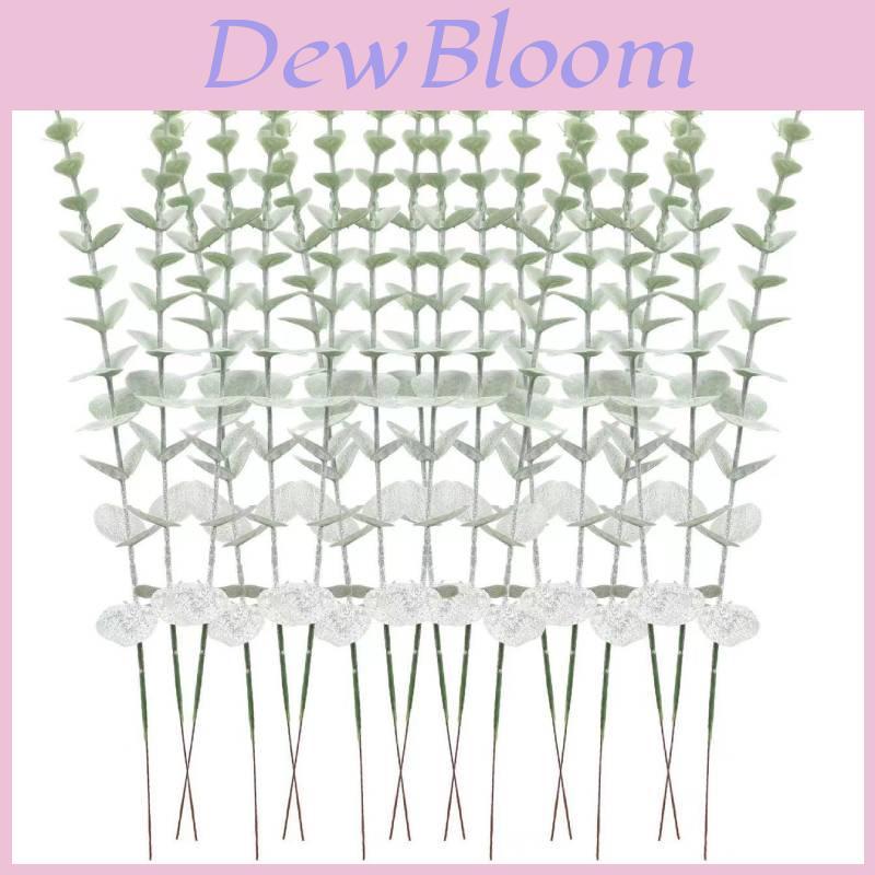 Eucalyptus Spp Stem Artificial Flowers For Wedding Decor With Plastic Material Home Table Centerpiece