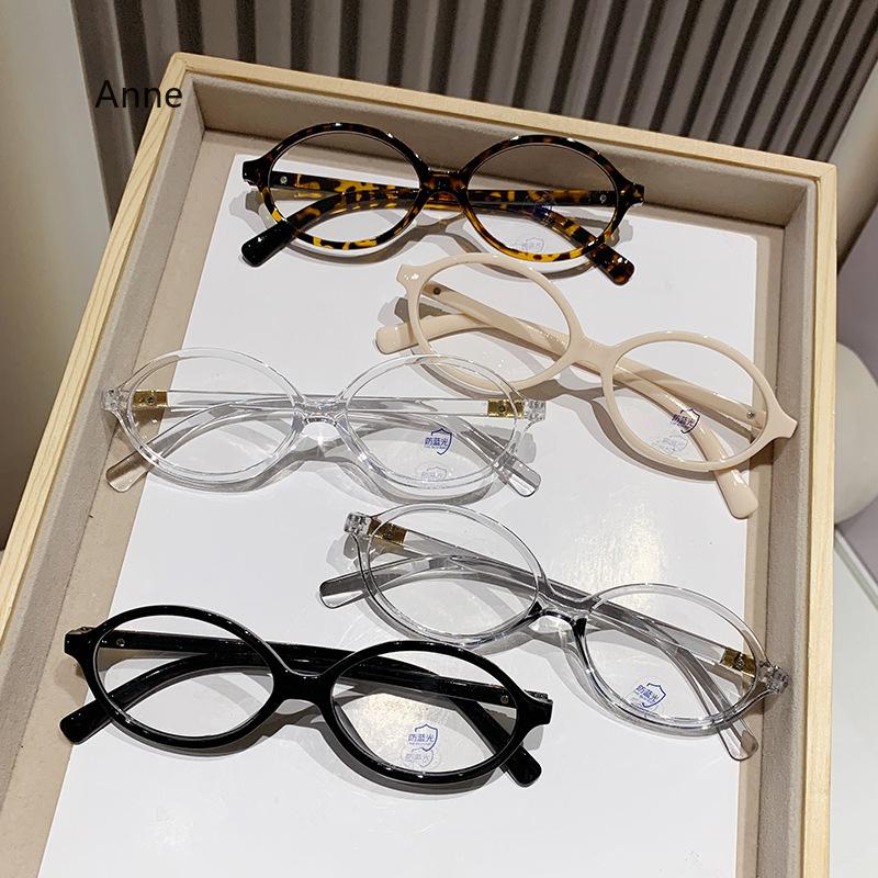 Y2K Retro Oval Frame Glasses Women Sweet Cool Trendy Eyewear Anti Blue Light Reading Computer Myopia Glasses