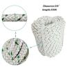 1544Lbs 3/8" × 100' Breaking Strength Double Braid Polyester Rope Bull Rope