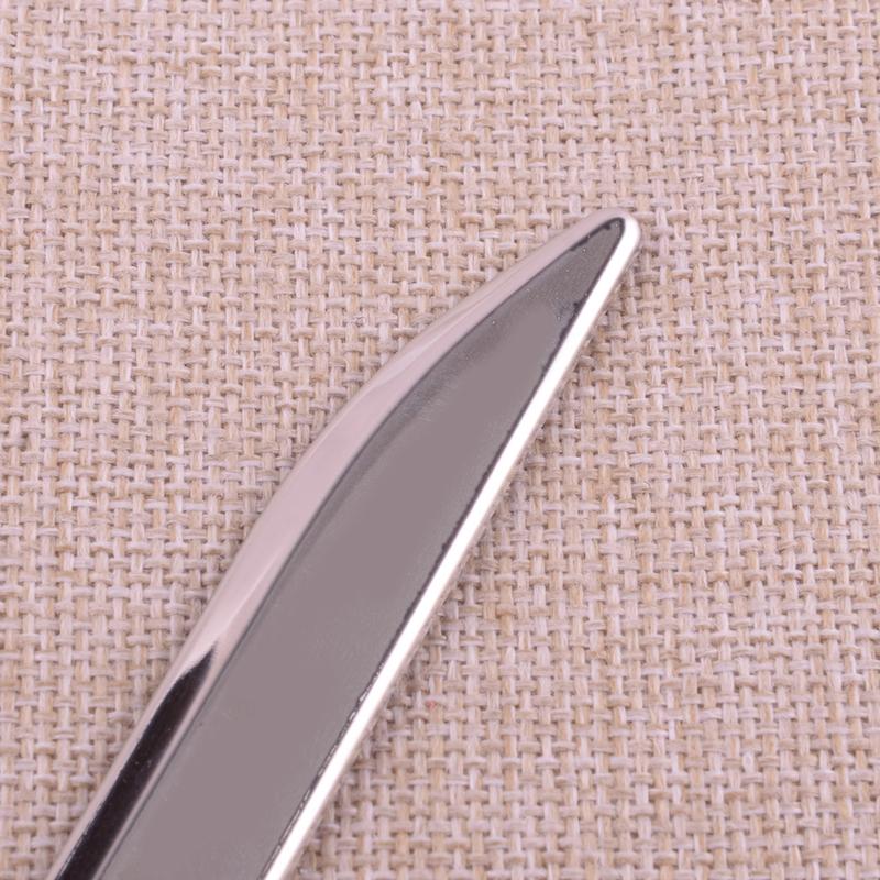 4Pcs Universal Car Front Door Side Fender Trim Cover Emblem Sticker Decorative Stainless Steel Chrome