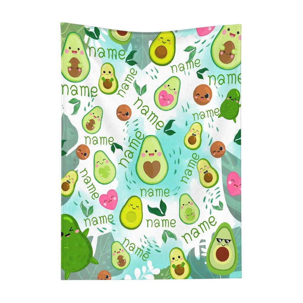 Avocado-Kuscheldecke, Weiche leichte Flanelldecken für Bett, Couch, Sofa, Ganzjahres-Warme Gemütliche Flauschige Plüsch-Mikrofaserdecke