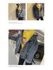 Herr Höst Oversize Harajuku Jeansjacka med Huva - Trendig Koreansk Stil