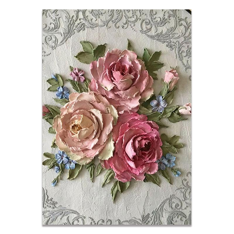 Retro Scandinavian Abstract Canvas Painting Wall Art Flower Posters and Prints Wall Pictures for Living Room Home Decoration