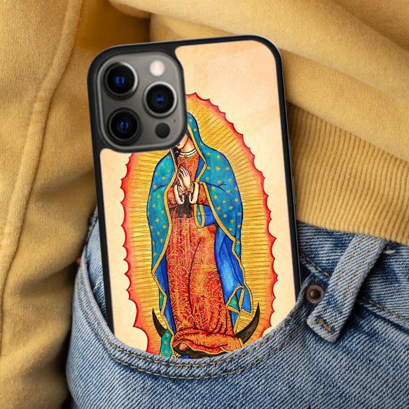 Virgin Maria Soft Phone Case for iPhone 17 Air 16e Pro max 15 Pro 13 14 Plus 11 12 MagSafe Magnetic Coque