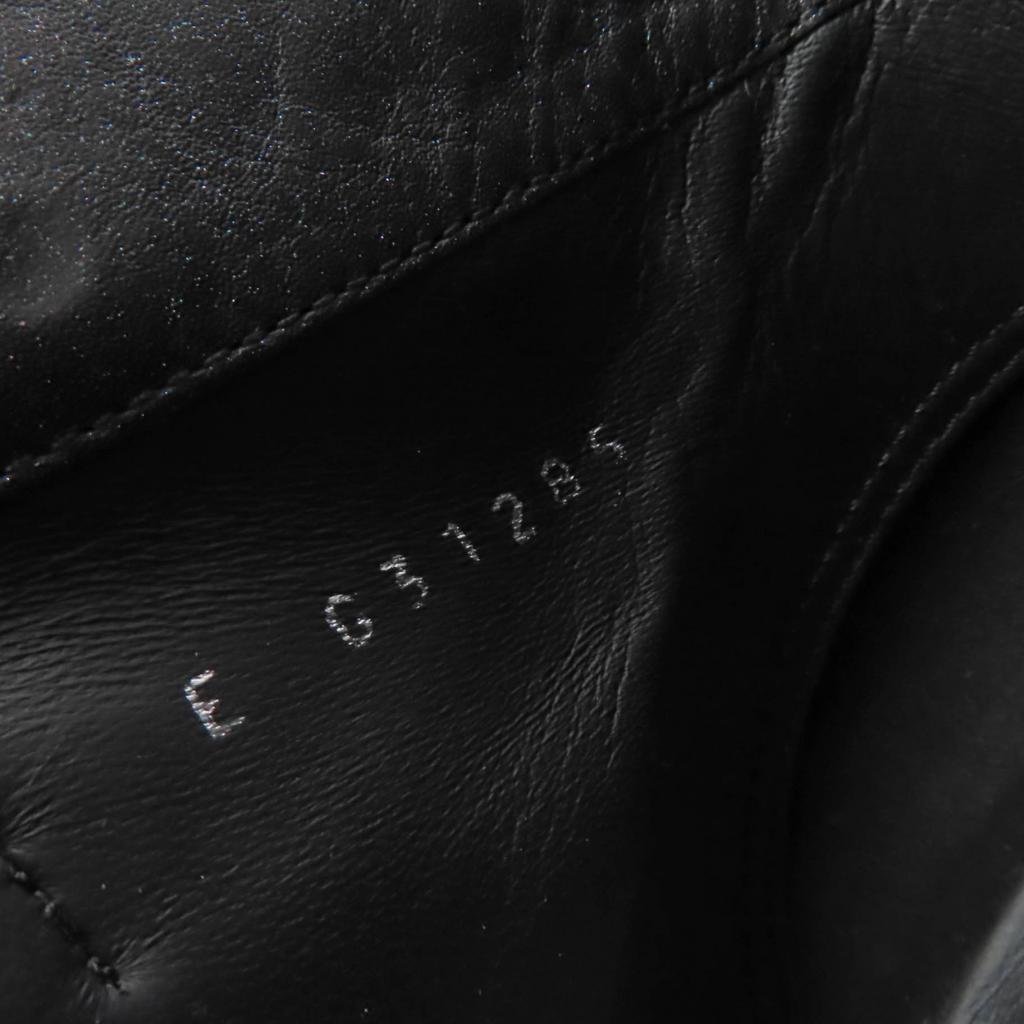 Great CHANEL short boots Double COCO Mark turn lock lamé leather black 36 G31285 Used