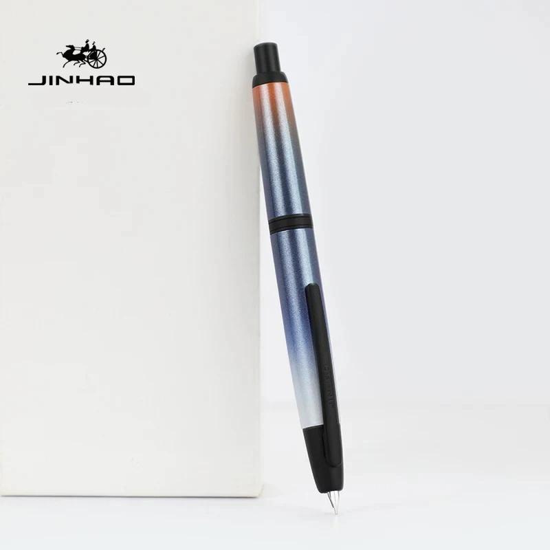 NEW Color Gradient Matcha ! JINHAO 10 Press Fountain Pen Retractable EF F Metal School Office Supplies Stationery PK A1 A2