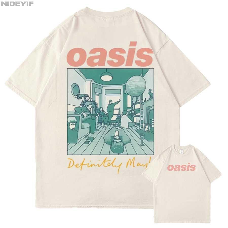 

Oasis Live 2025 Tour T shirt for Men Women Hiphop Streetwear Oversized Tops 100 Cotton TShirt OS1 S