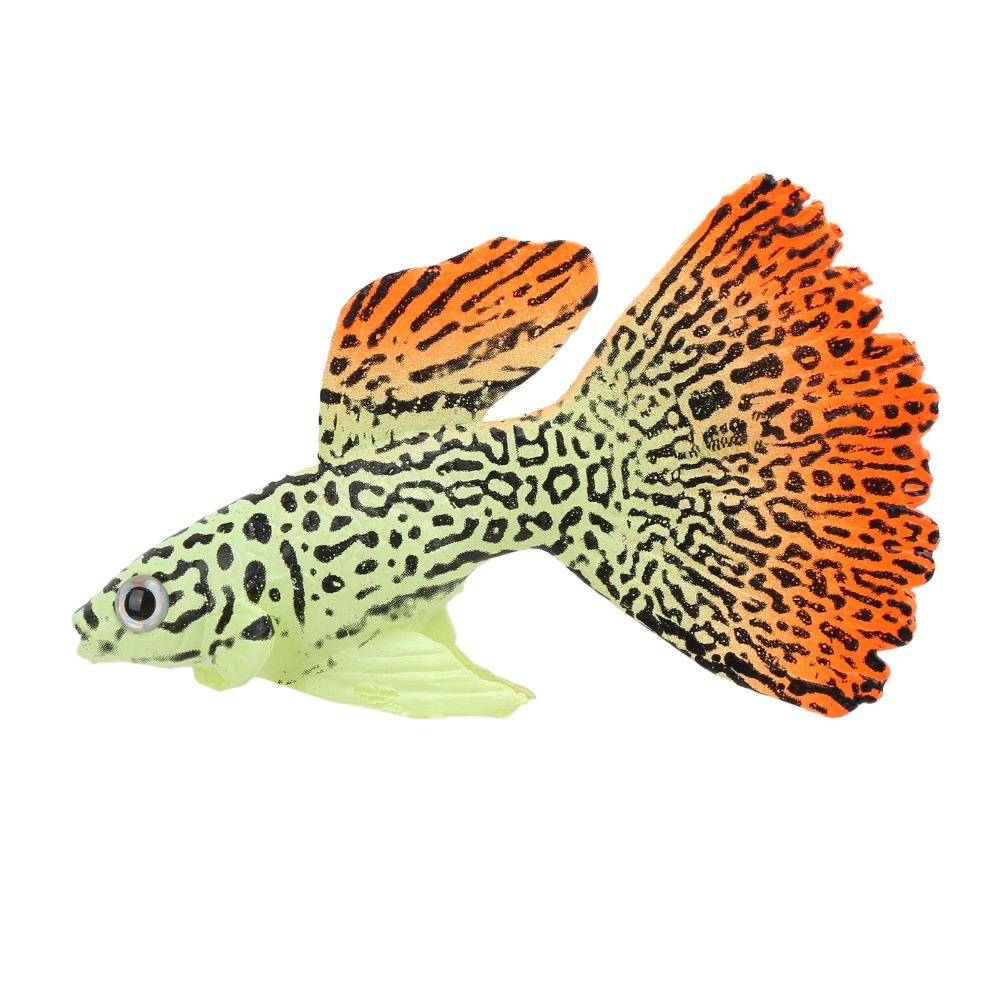 8Pcs Set Silicone Fake Glowing Fish Colorful Fish Tank Decoration Ornament Aquarium Decor  Aquarium