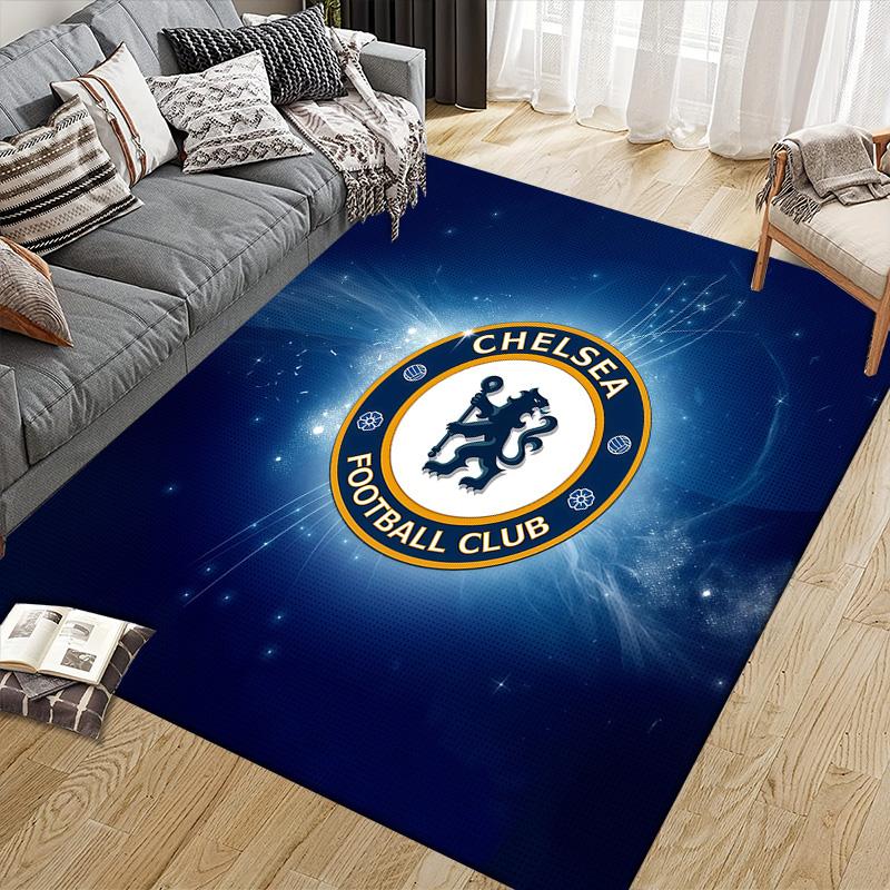 Chelsea Football Club2 Flannel Pattern Square Carpet,Area Rug,Carpet Rug for Living Room Bedroom Sofa Playroom Decor,Non-slip Floor Mat