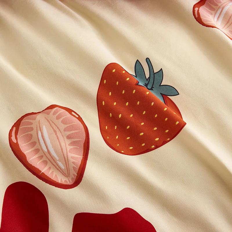 Single Duvet Cover Printed Red Quilt Cover Thickened Plant-cashmere Cartoon Multicolored Bed Cover 220x240 Double Bedding