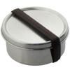 Nagao Bento Edelstahl-Geschirrbox mit Dichtung und Made in Japan Tsubame-Sanjo Box, 18-8 Stahl, Rund, Klein, 300ml, Sicher, Gürtel,