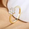 2026 Simple Temperament Snowflake Ring Women's Niche Design Light Luxury High-end Ring New Trend Jewelry