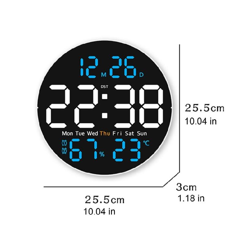 10Inch Digital Wall Clock Remote Controlled 2 Alarms Large LED Display 10 Brightness For Home Office Bedroom Decoration