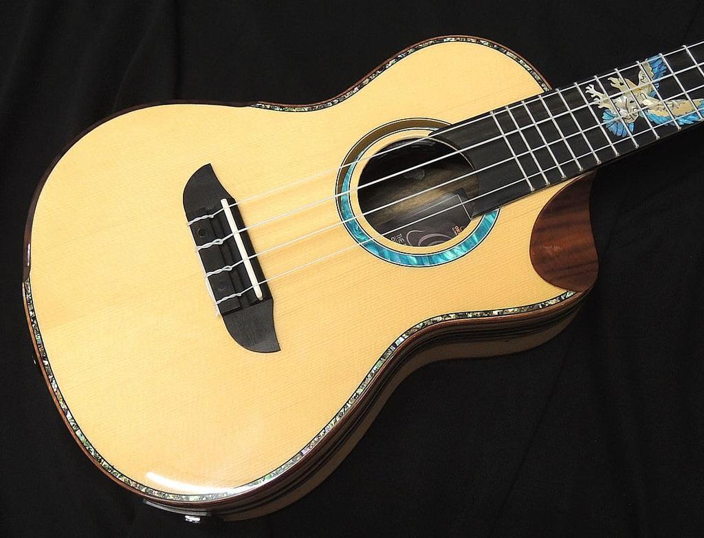 Ortega Solid Spruce Top Koncertowe Ukulele Elektryczne Specyfikacja Inkrustacja Orła EAGLESUITE-U [Outlet]