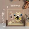 Custom Photo Acrylic Pet Memorial Night Light with Glass Fur Keepsake Jar Pet Remembrance Gift for Dog Cat Loss Owners