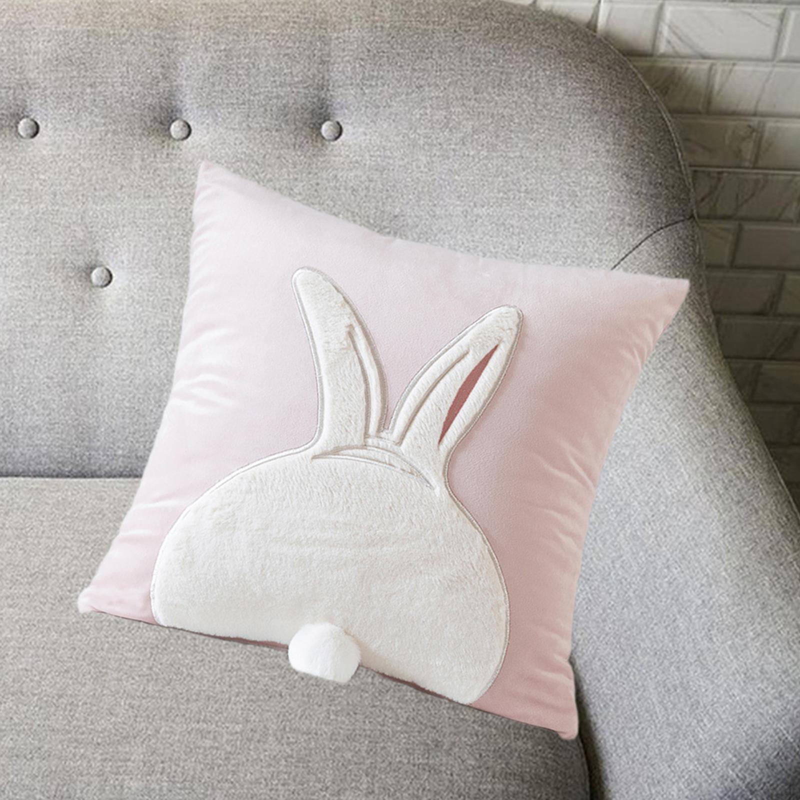 Подушка с изображением кролика Чехол для подушки Чехол для подушки Акцентный квадратный домашний декор Декоративный для дивана розовый 1298₽