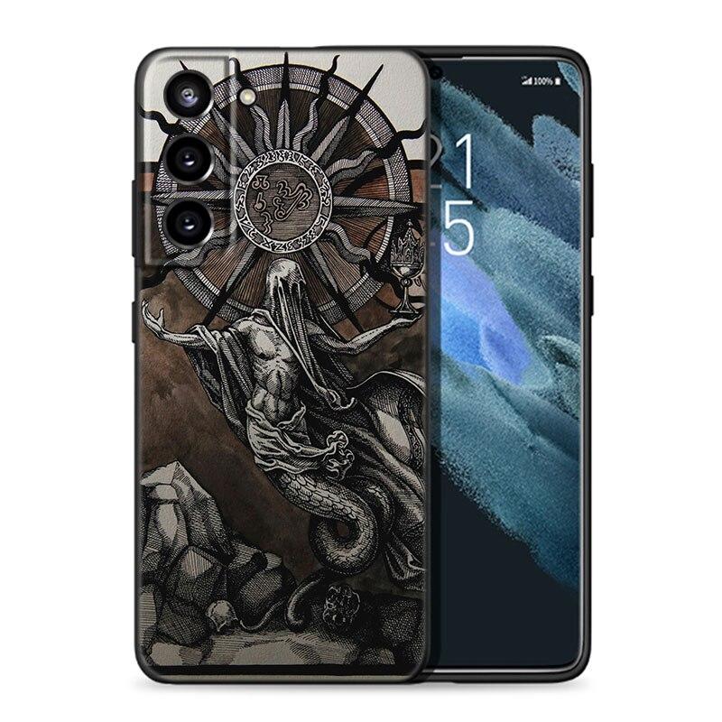 Pouzdro na telefon Satanic Scary Skull pro Samsung Galaxy S20 S21 FE S22 Ultra S10 Lite S10E S9 S8 Plus S7 Edge měkký TPU černý kryt