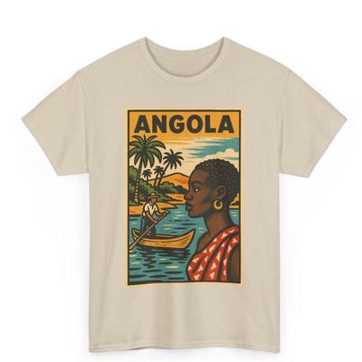 Angola Retro Comic T-Shirt: African Heritage Unisex Tee