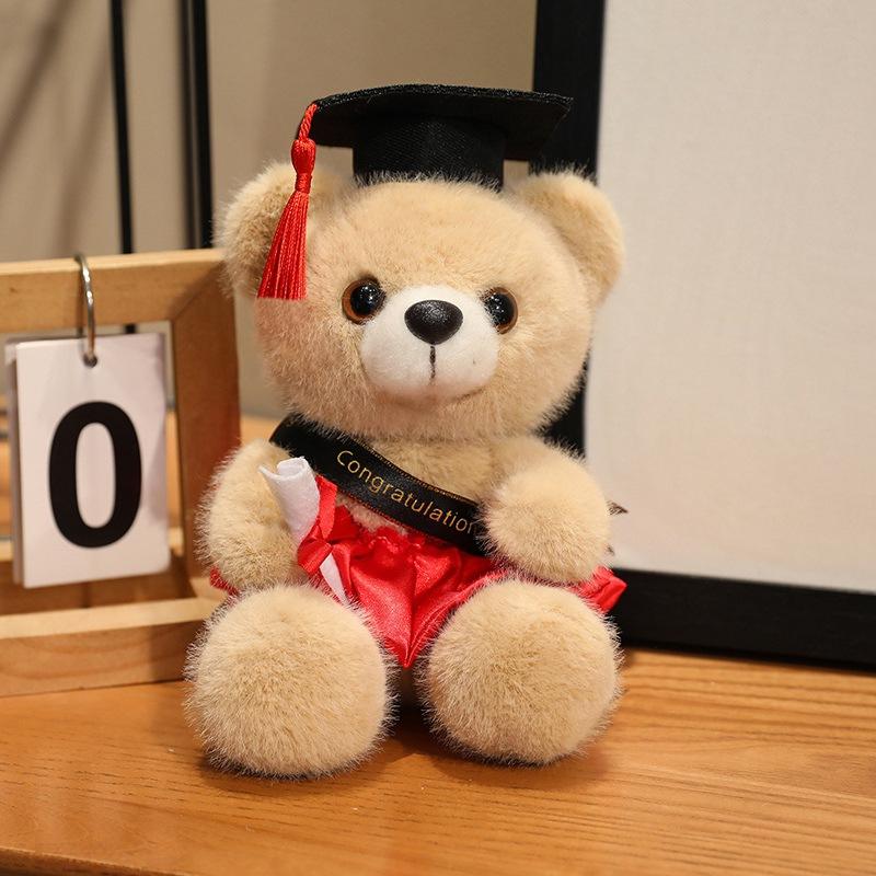 Dress Dr. Bear Doll Plush Toy Dr. Hat Bear Hug Bear Doll Ragdoll Graduation Gift