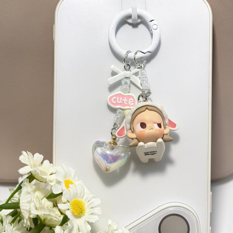 Original Pop Mart Bubble Bean Pyjama Herz Tidelope Anhänger Handy Lanyard