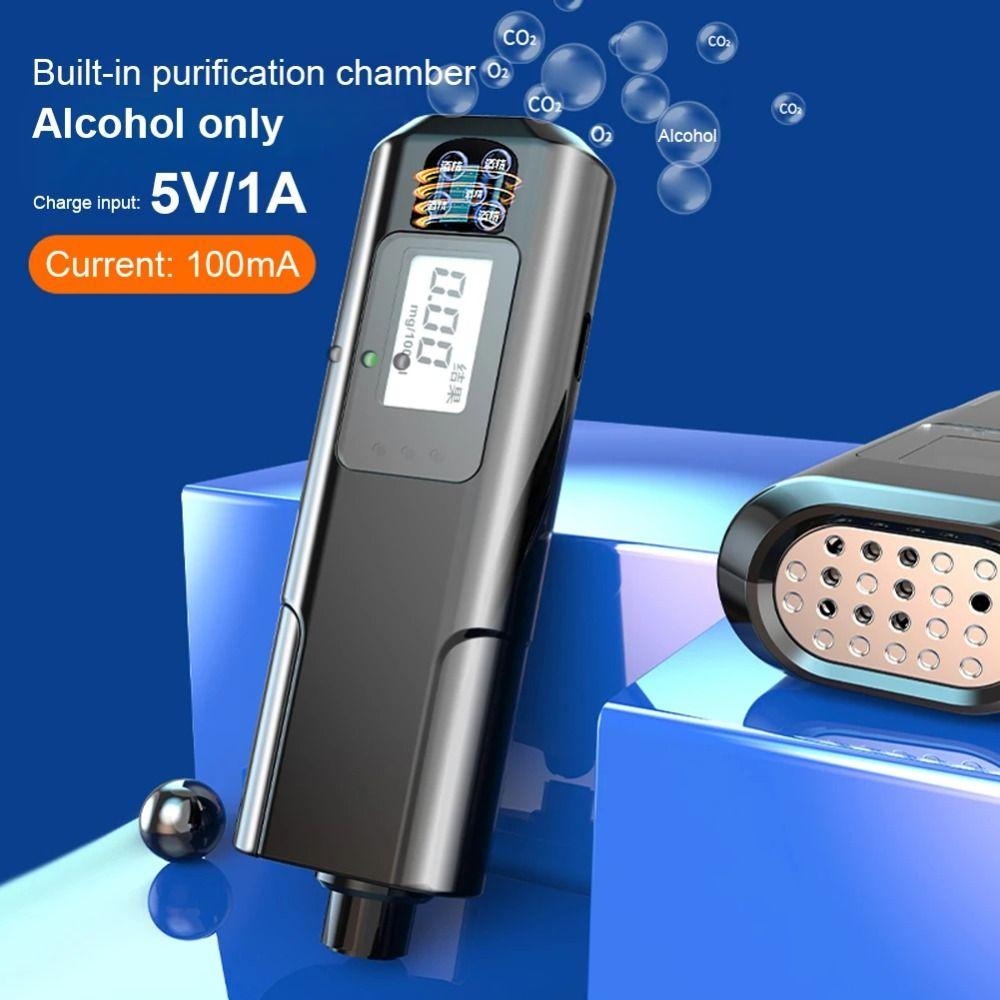 LED Digital Display Breathalyzer Analyzer Non-Touching Portable Blow Breathalyzer  Universal