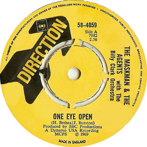 

7inch Record MASKMAN & AGENTS - One Eye Open 584059 Direction 1969 UK Soul/Funk Used
