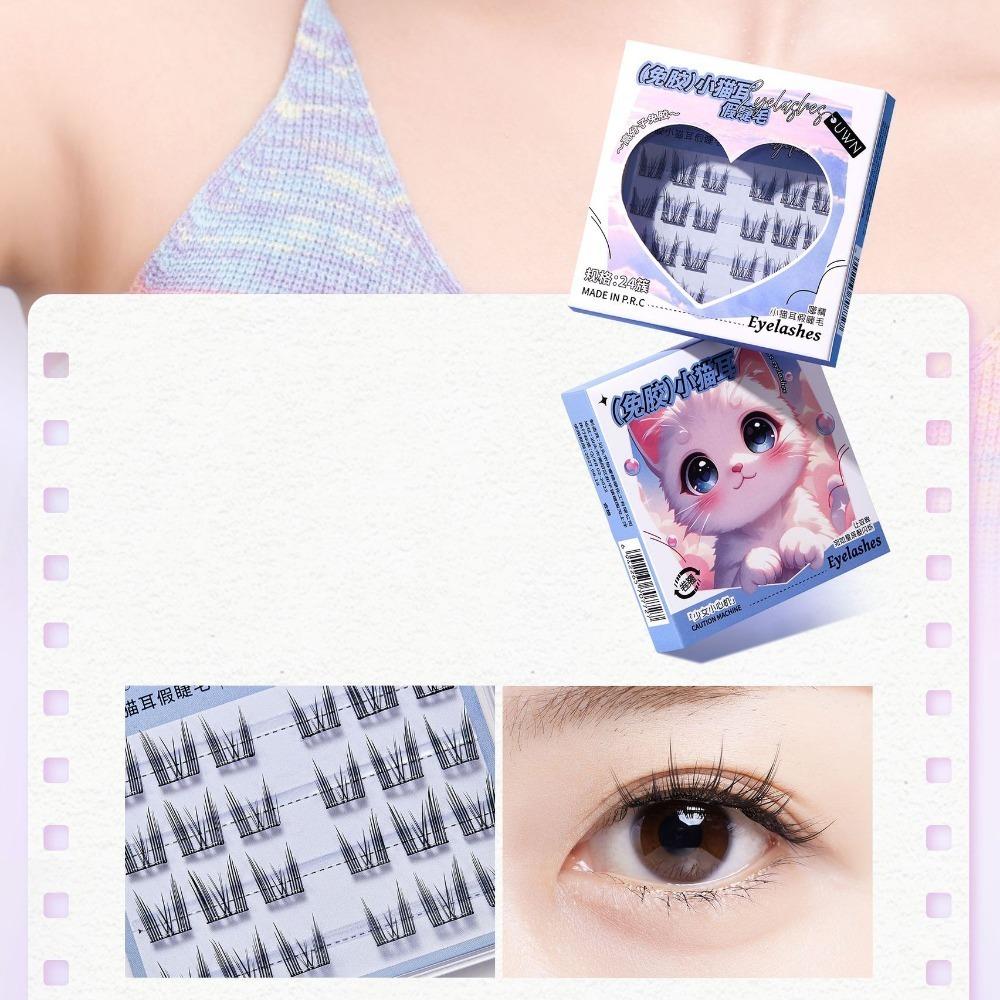 

Клей для наращивания ресниц, густые пучки накладных ресниц, для женщин/девушек Cat