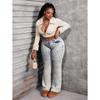 High-Waisted Flare Jeans - Washed Denim Streetwear In Plus Sizes