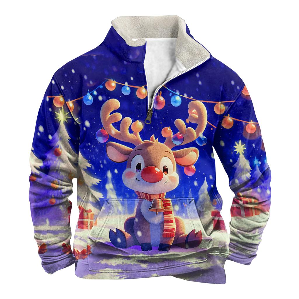 Frühlings- und Herren-Sweatshirt mit Stehkragen ist ein lässiges Outdoor-Pullover-Oberteil