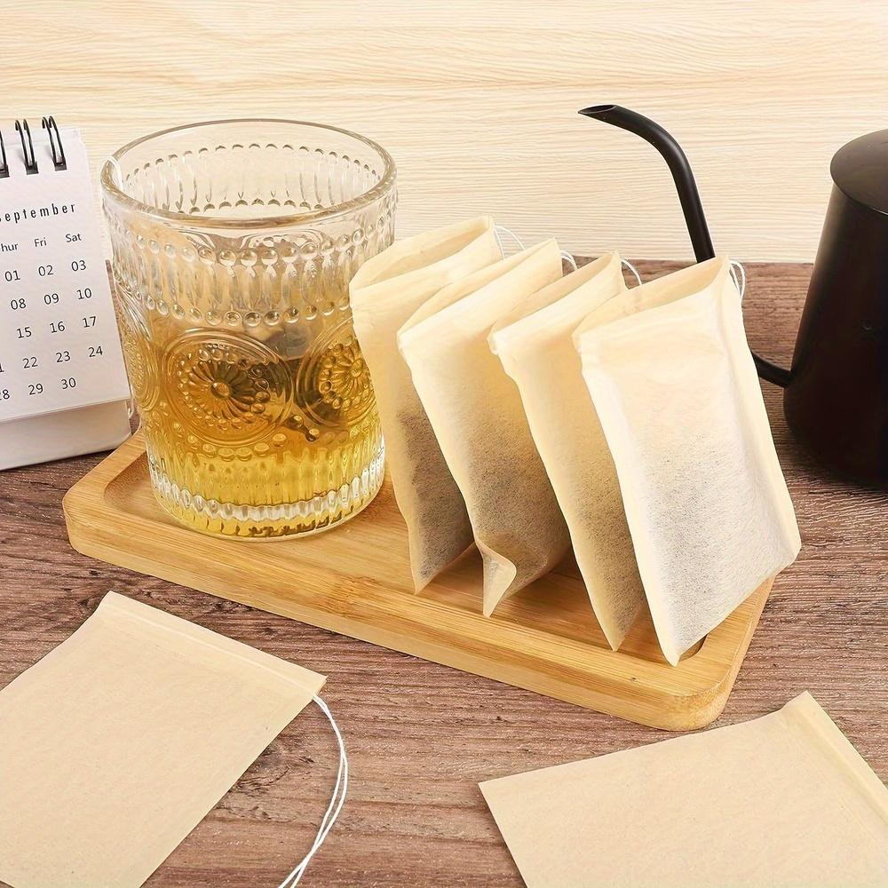 300pcs Drawstring Filter Paper Bags for Coffee Tea Natural Biodegradable Disposable Brewer Empty Tea Infuser Bag Set for Brewing