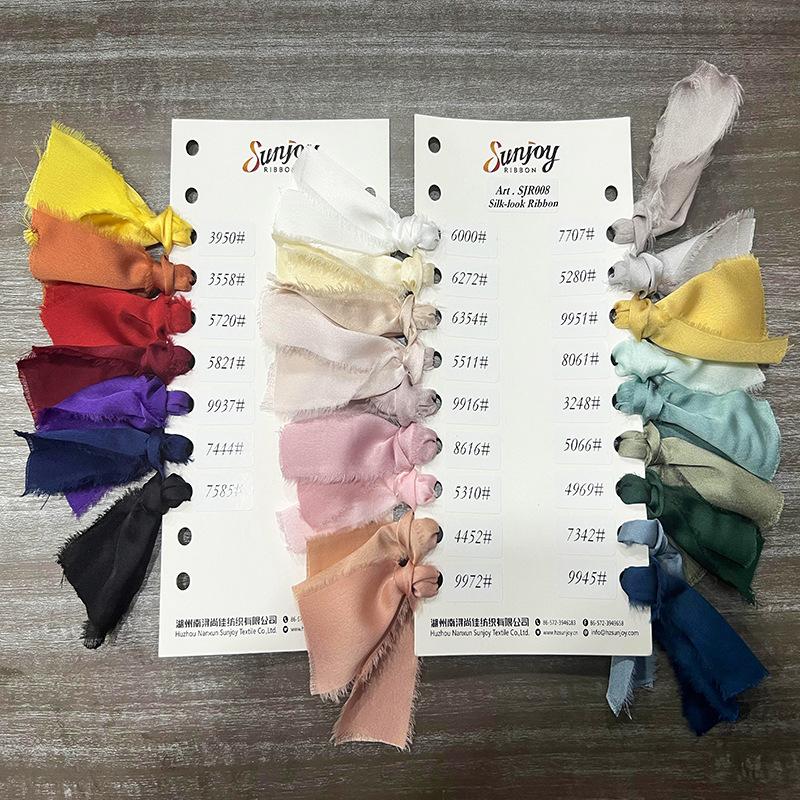 4CM*5yard Frayed Silk Ribbon Edged Wrinkle Handmade Ripped Wedding Party Flower Bouquet Gift Packing Decorations Pink DIY Craft