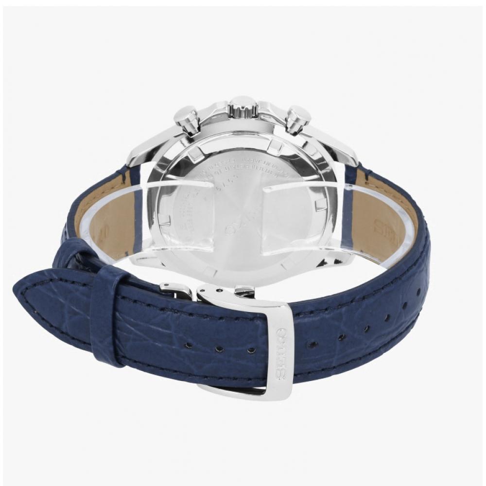 Seiko Spirit Chronograph Men S Leather Watch Sbtr019