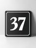 Metal House Number Sign, Black White Contrast, Outdoor Wall Decor for Home Street
